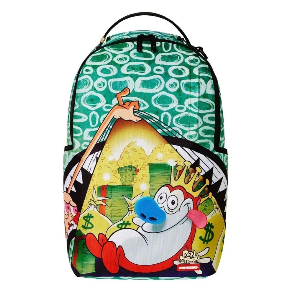 Sprayground Ren and Stimpy Hidden Gold Mine DLXR Backpack Limited Edition